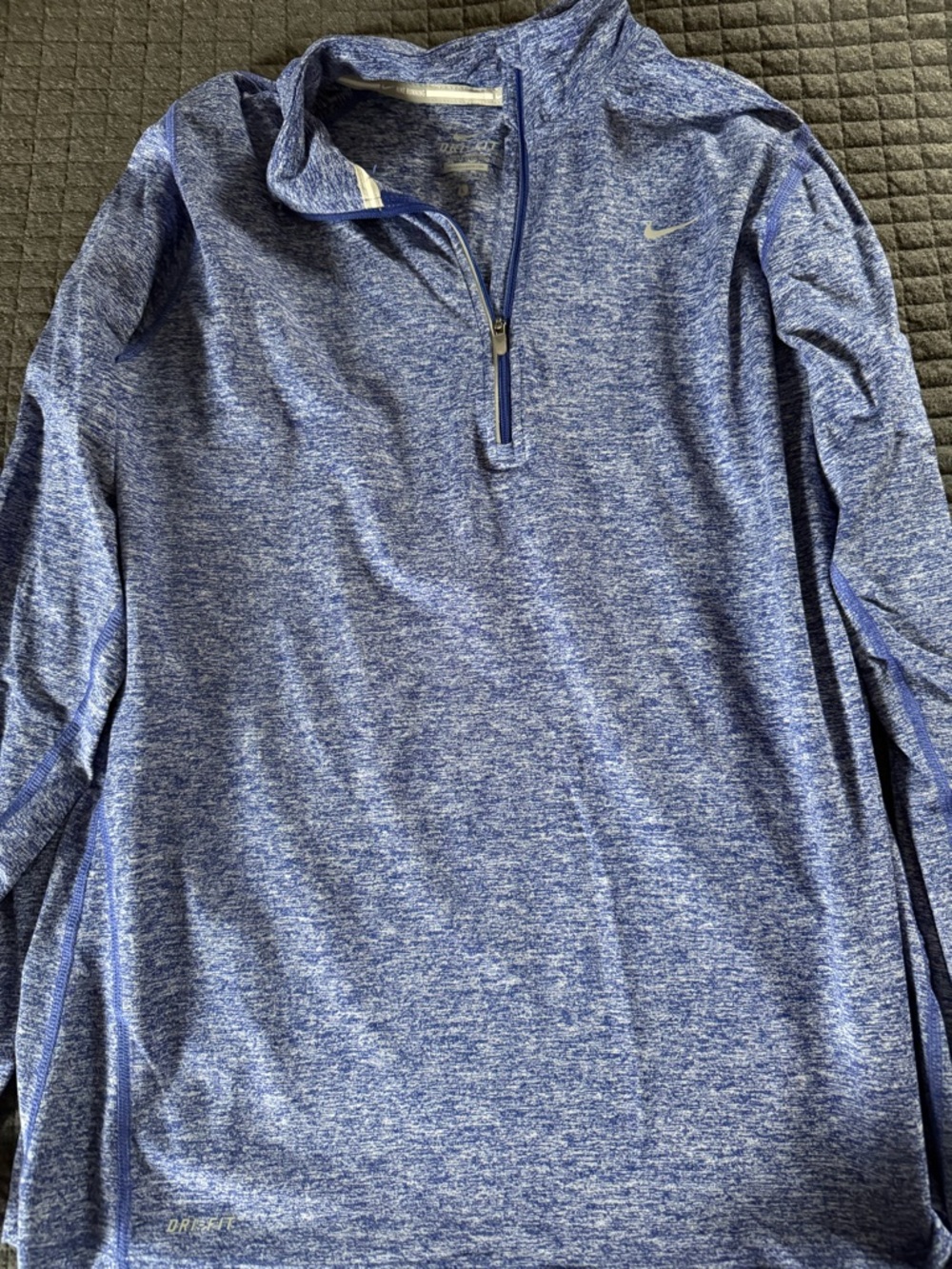 Nike Blue Heather Dri-FIT Quarter Zip Pullover